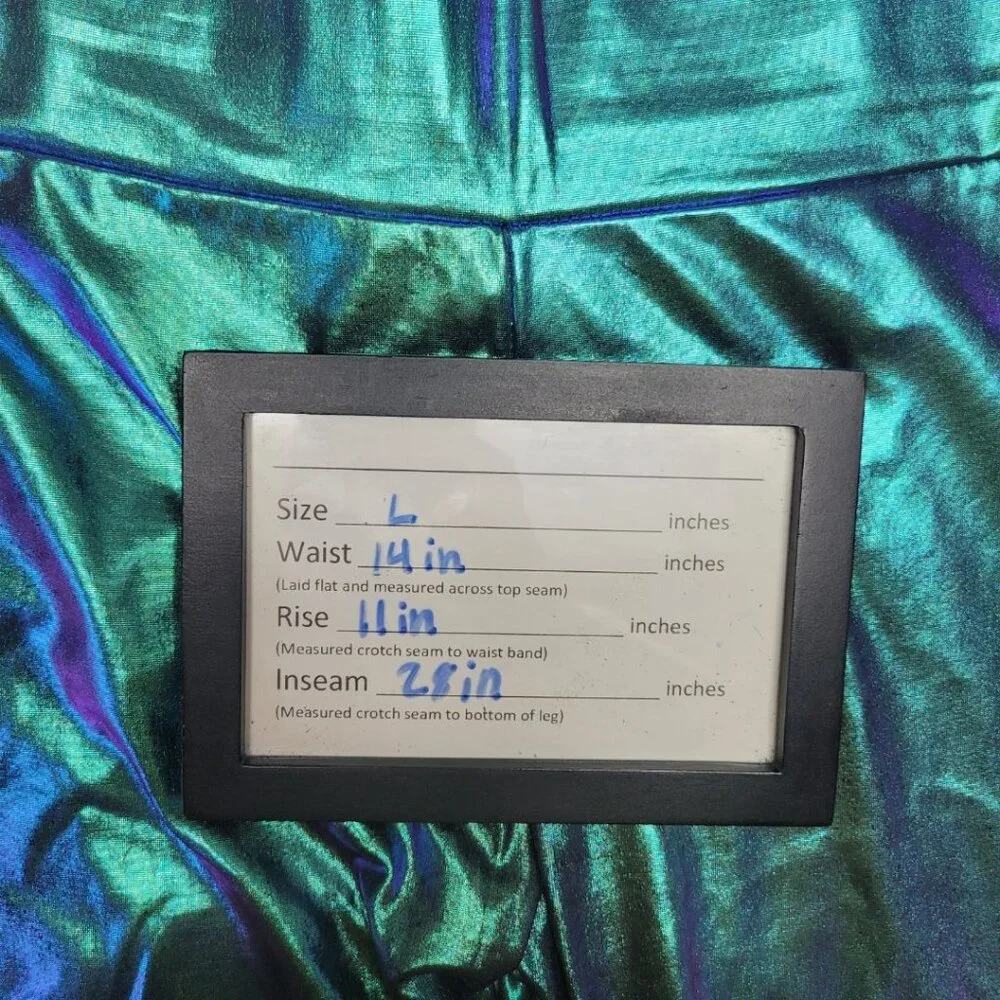 Mermaid Flare Leg Pants Costume Green‎ Shiny Girls Large